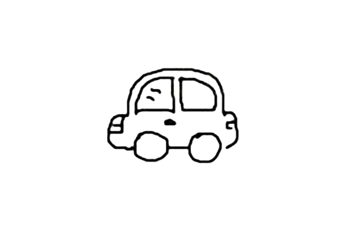 超简单的小汽车怎么画