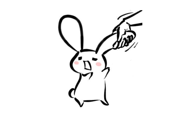 一组可爱小兔子简笔画图片-图2