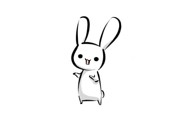 一组可爱小兔子简笔画图片-图8