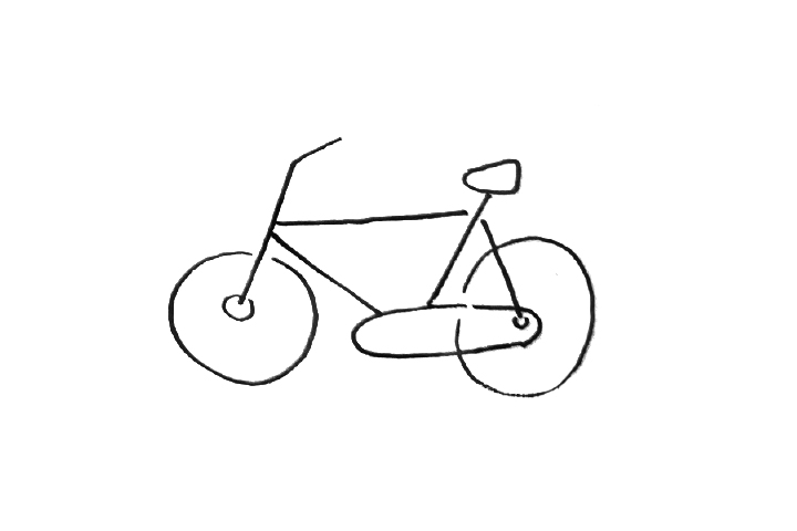 简单的自行车简笔画图片-图3