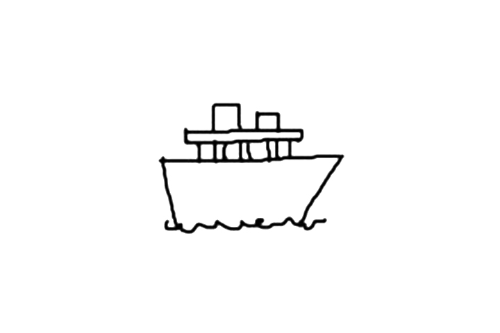 如何画游轮简笔画-图3