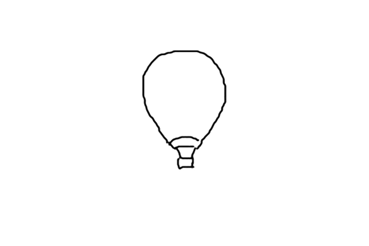 简单的热气球简笔画怎么画-图2