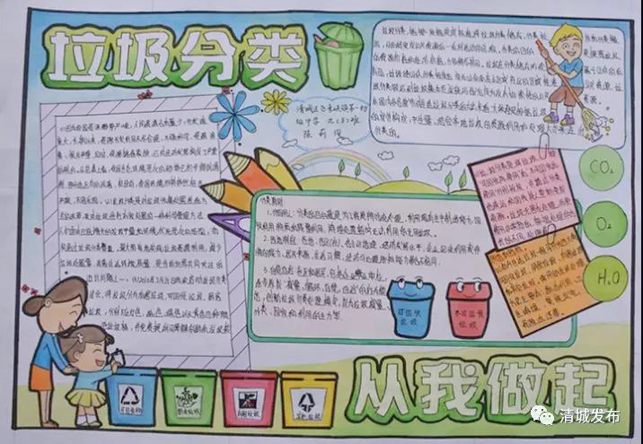 一年级垃圾分类手抄报简单又美丽-图3