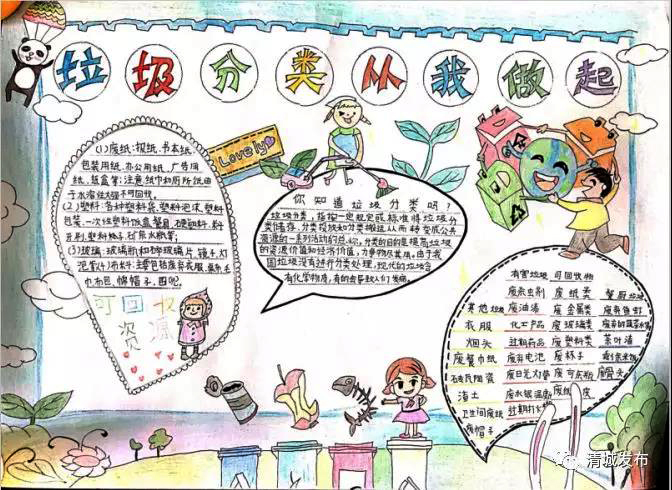 垃圾分类的手抄报模板-图1