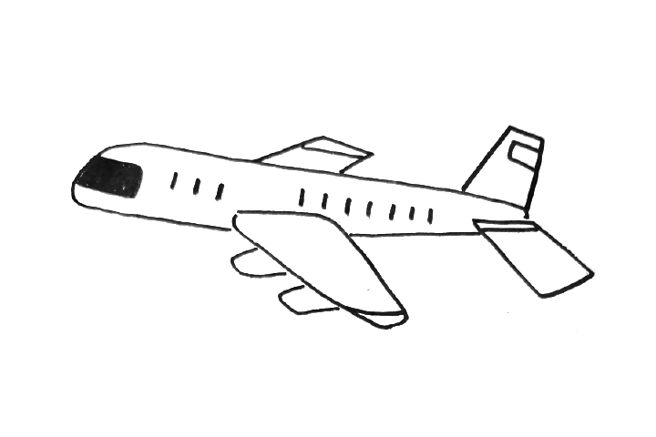 飞机简笔画图片大全-图4