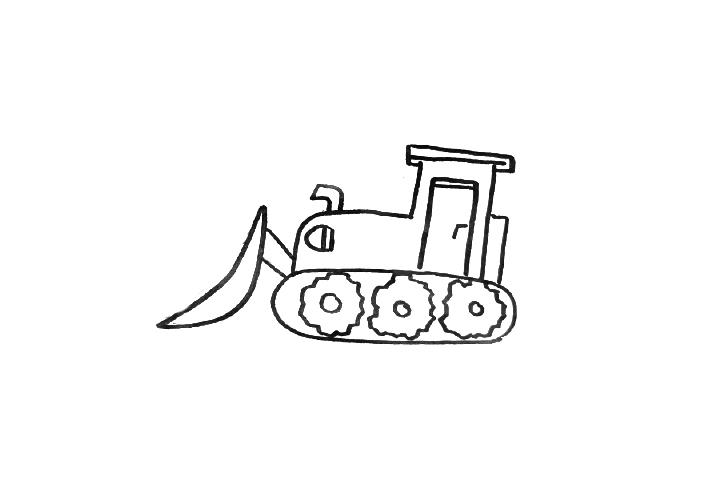 简单的拖拉机简笔画图片-图2