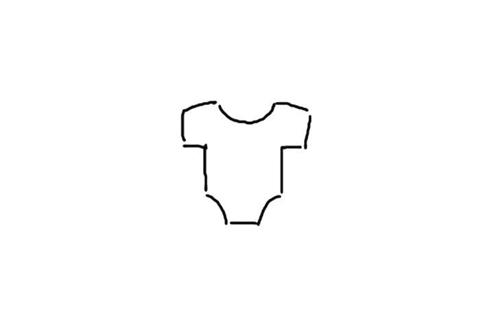 婴儿连体衣怎么画-图2