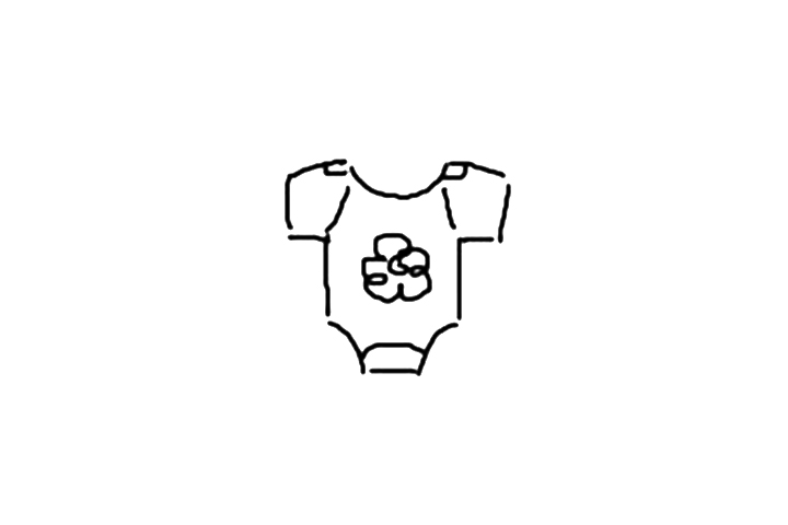 婴儿连体衣怎么画