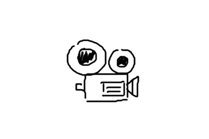 电影放映器怎么画