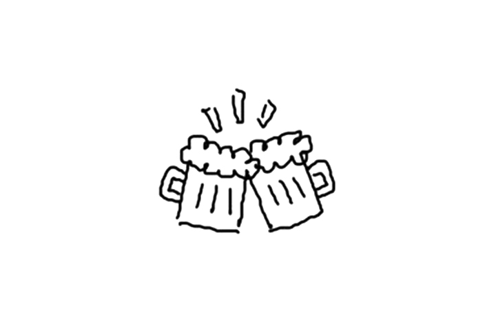 干杯啤酒怎么画