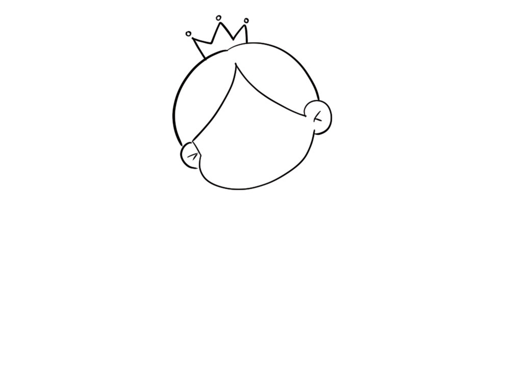 可爱的戴皇冠的小女孩怎么画-图2