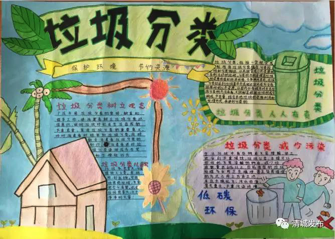 垃圾分类从我做起手抄报内容简单-图1