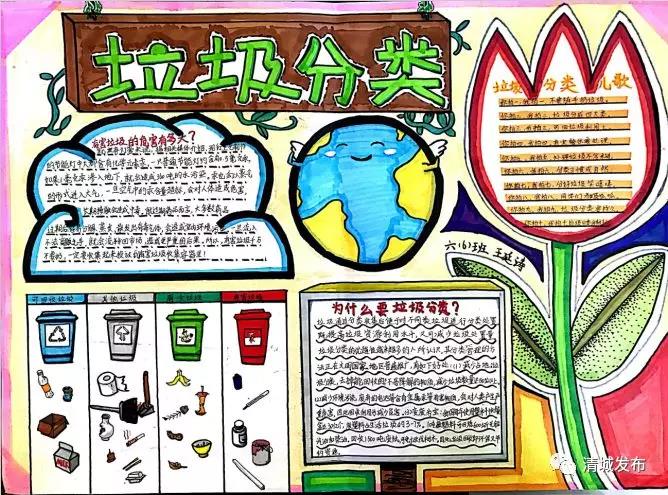 一年级垃圾分类手抄报简单又美丽-图4