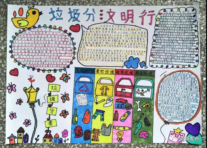 一年级垃圾分类手抄报简单又美丽
