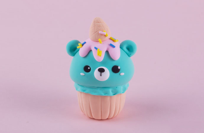 冰激凌小熊粘土的做法图解