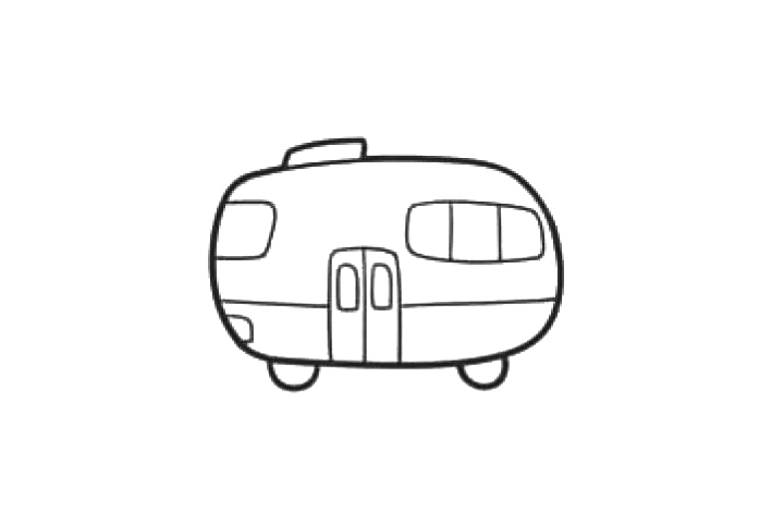 步骤4：画出车身细节。