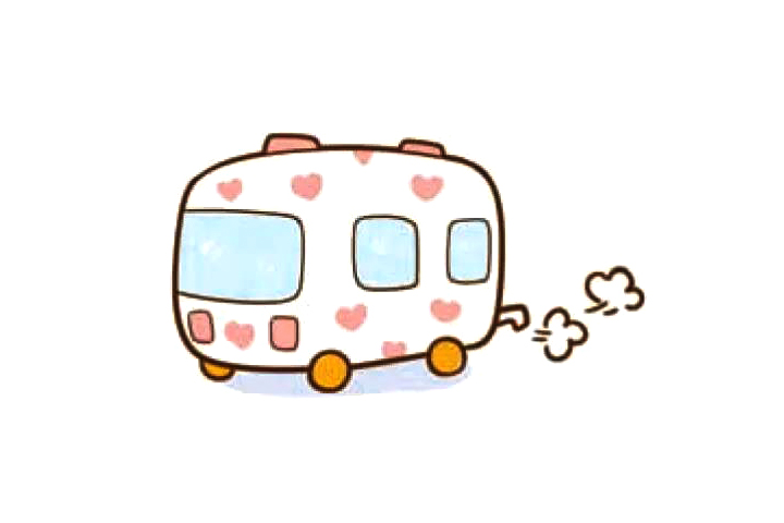 一组简单可爱的公共汽车简笔画图片-图3