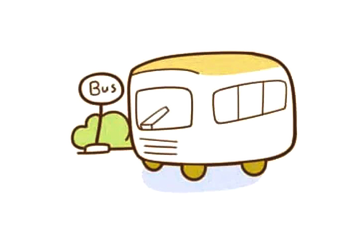 一组简单可爱的公共汽车简笔画图片-图6