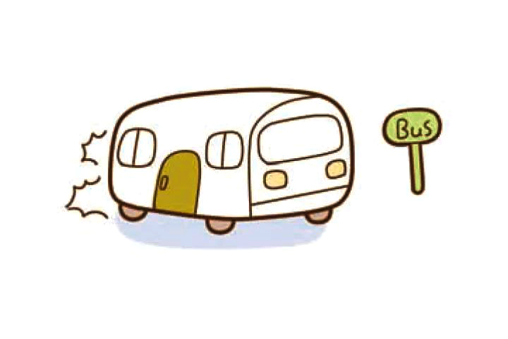 一组简单可爱的公共汽车简笔画图片-图7