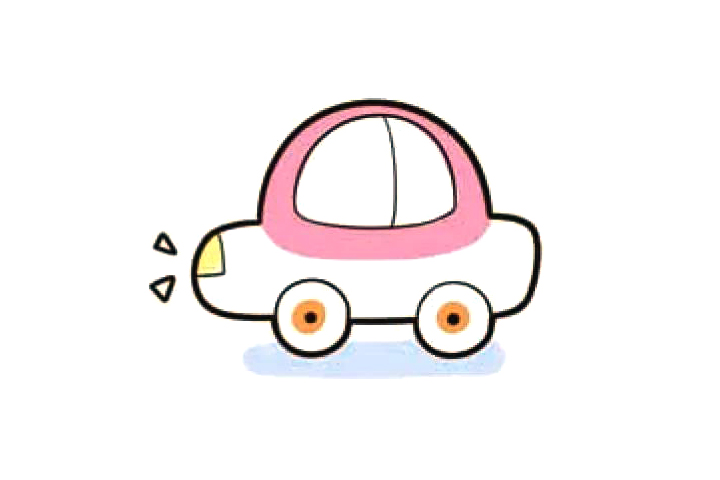 一组简单可爱的小汽车简笔画图片-图7