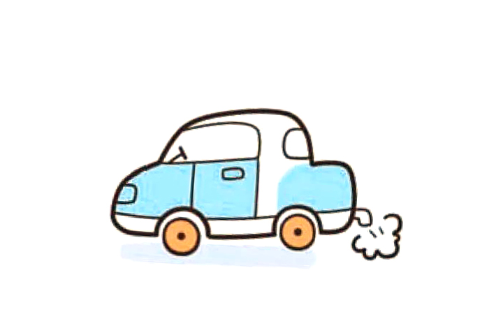 一组简单可爱的小汽车简笔画图片-图8