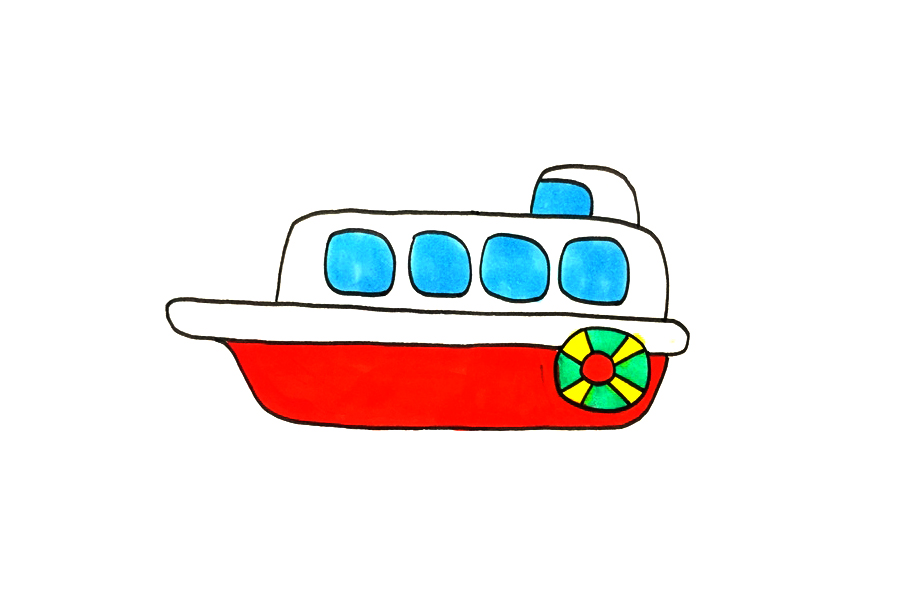 简单漂亮的小艇怎么画