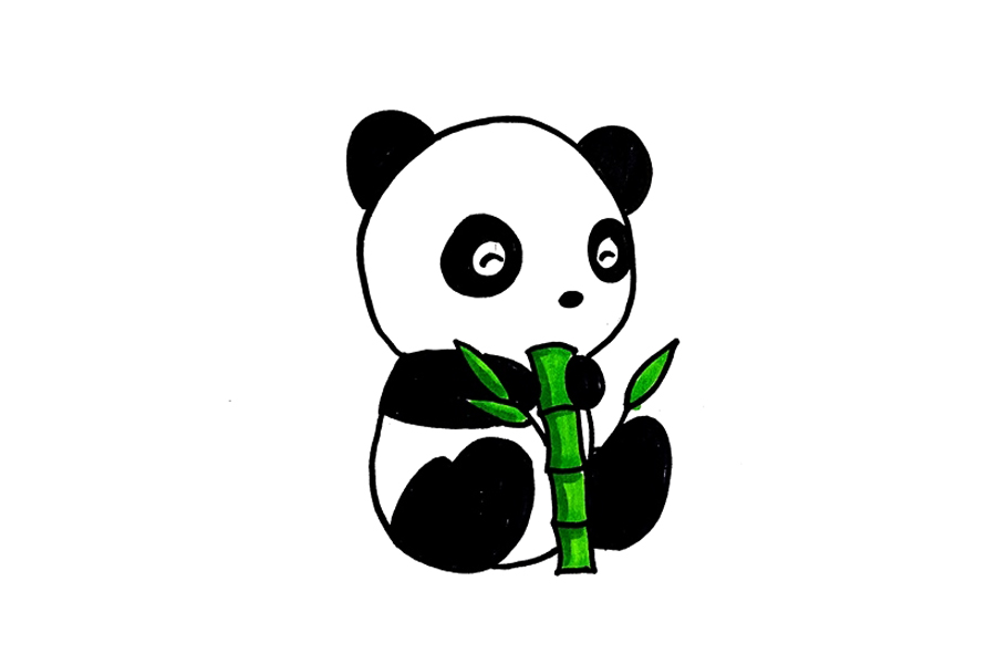 如何画大熊猫简笔画