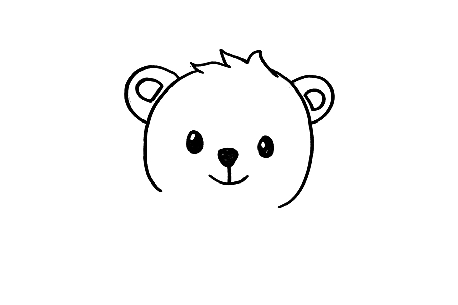 如何画小熊简笔画-图1