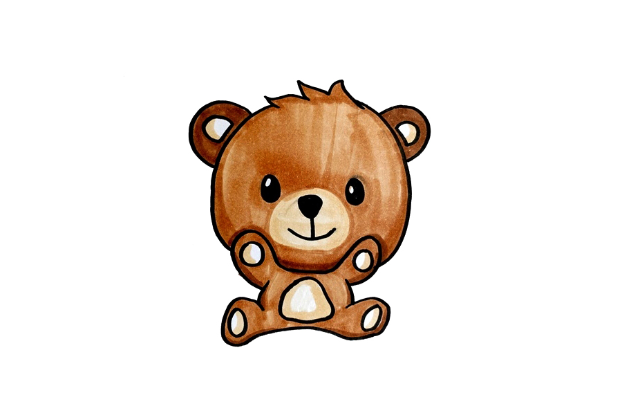 如何画小熊简笔画