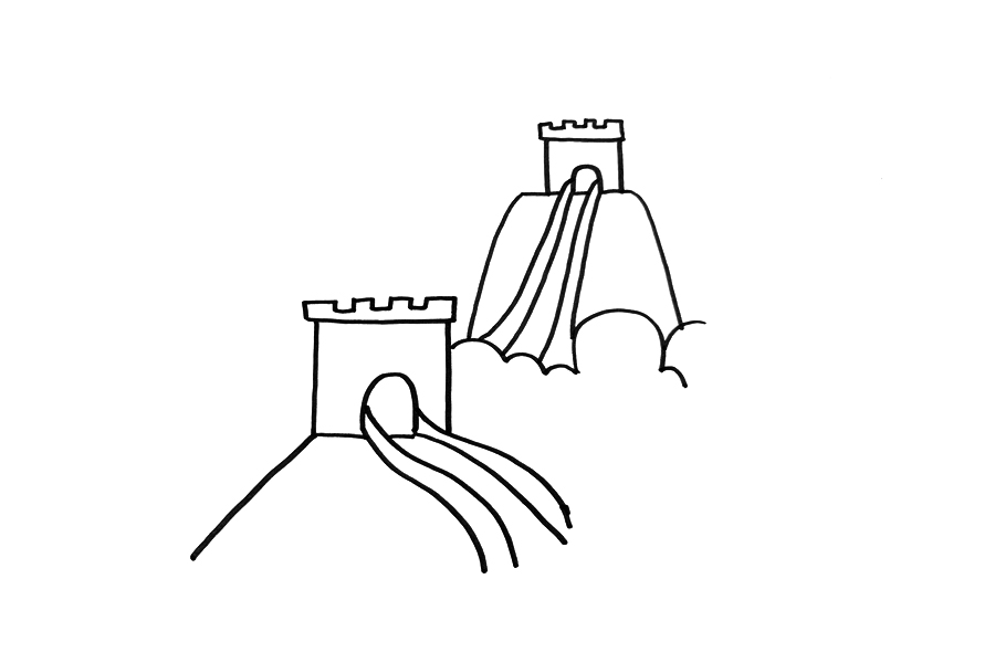 小学生如何画长城简单-图3