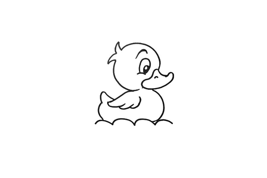 水里的鸭子怎么画-图3