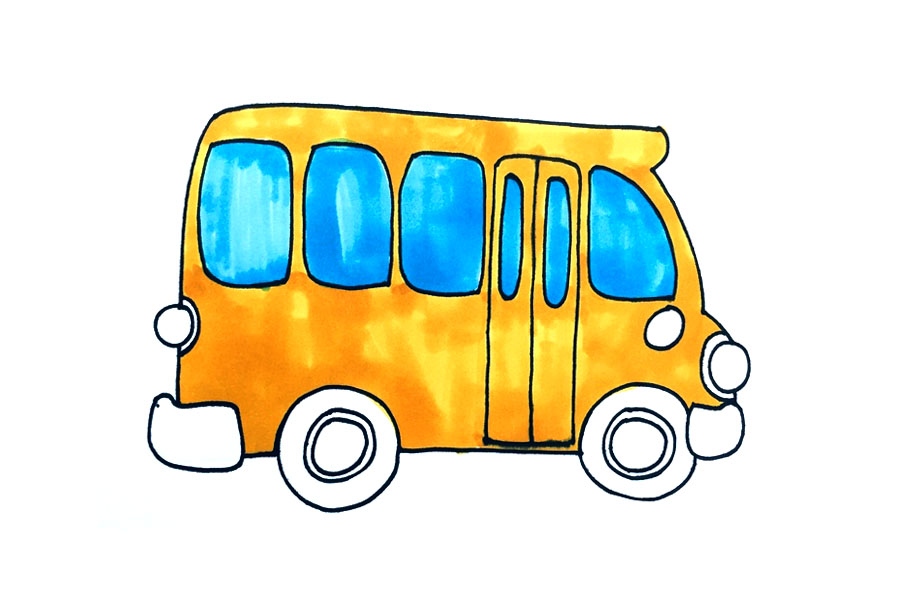 如何画简单的校车-图3