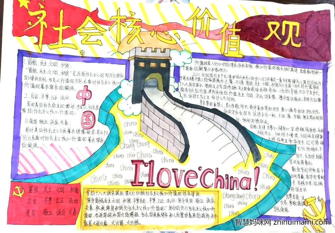 小学生核心主义价值观手抄报绘画-图4