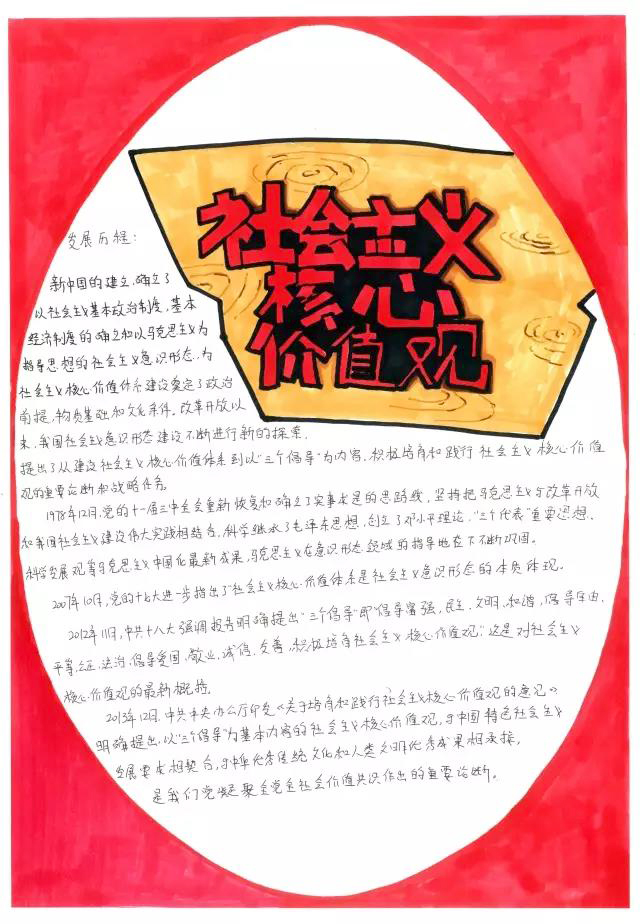 社会主义核心价格观宣传手抄报-图3