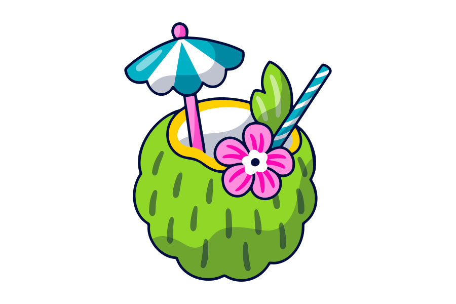 5张漂亮的夏日冷饮简笔画图片-图1