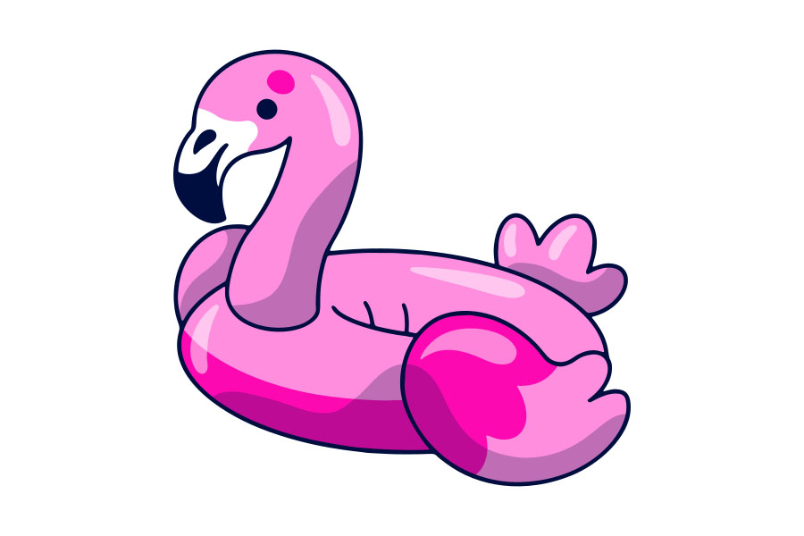 步骤6：儿童游泳圈简笔画