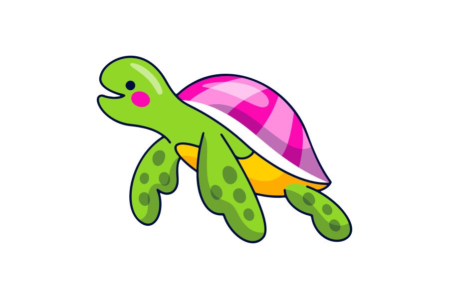 步骤1：海龟简笔画