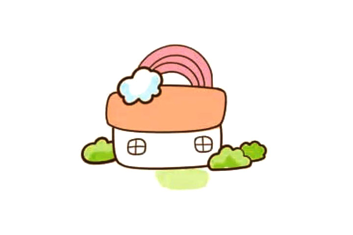 一组漂亮的彩虹简笔画图片-图4