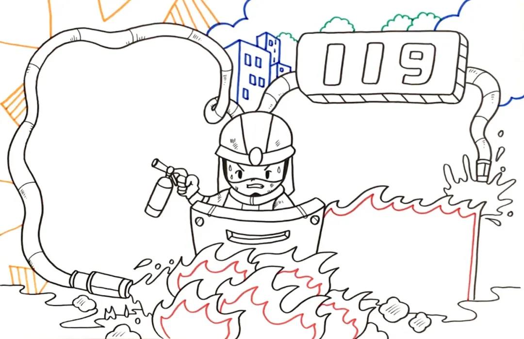 史上最简单消防手抄报-图5