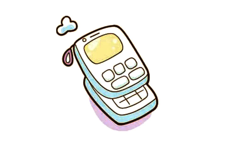 一组简单漂亮的手机简笔画图片-图8