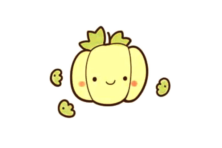 一组可爱的南瓜简笔画图片-图1