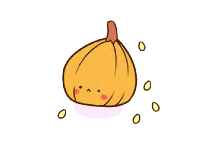 一组可爱的南瓜简笔画图片-图5