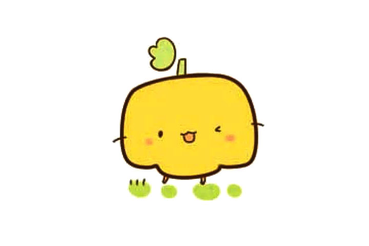 一组可爱的南瓜简笔画图片-图8