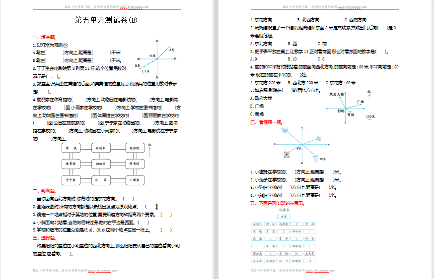2021年北京版四年级数学上册第五单元测试题2（含答案）-第1张