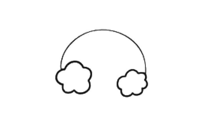 步骤2：画一条弧线。