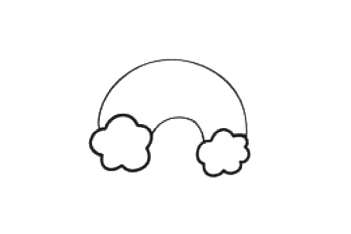 步骤3：再画一条弧线。