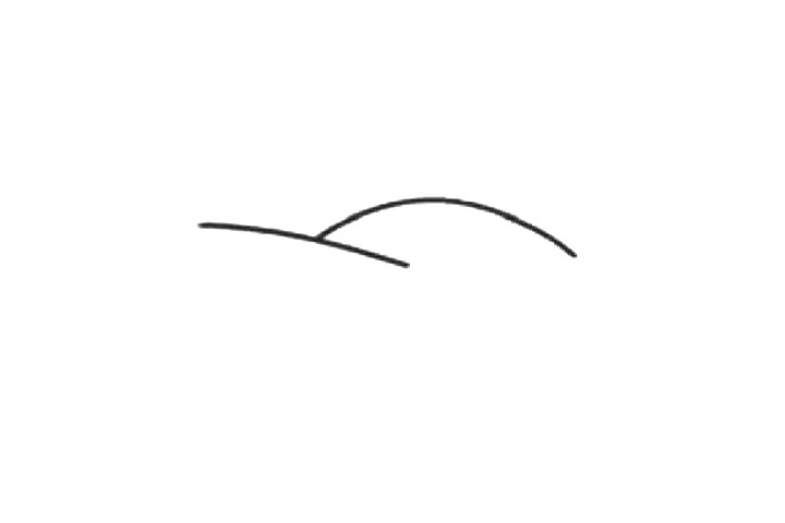 步骤1：画出小山坡。