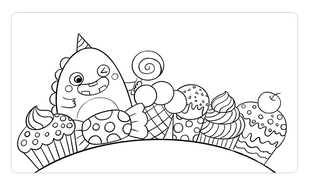 万圣节学画爱吃糖果的小怪兽-图10