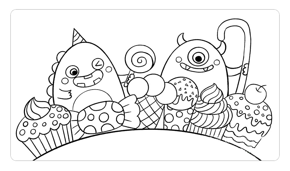 万圣节学画爱吃糖果的小怪兽-图12