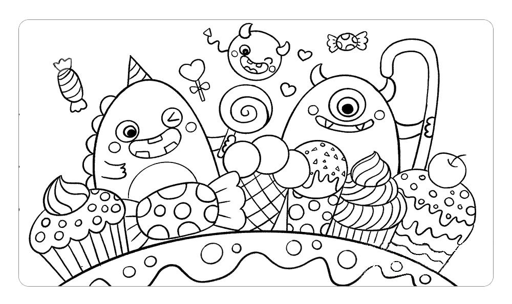 万圣节学画爱吃糖果的小怪兽-图15